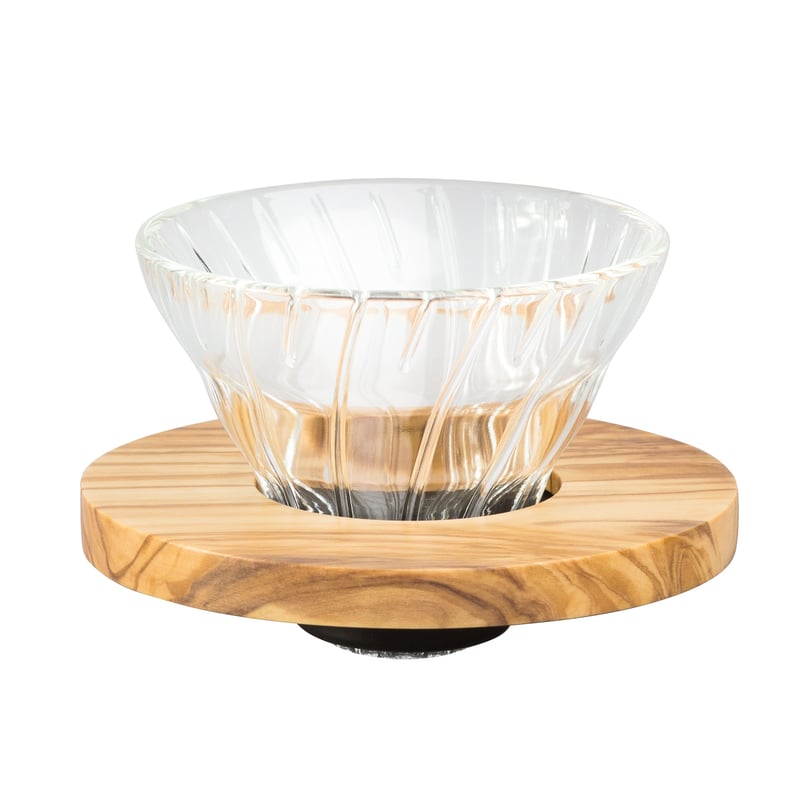 Hario V60 Glass Dripper 01 - Olive Wood