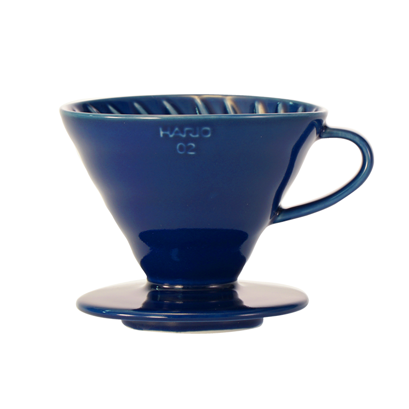 Hario V60-02 Ceramic Coffee Dripper Indigo Blue