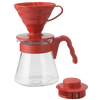 Hario V60 Pour Over Kit Red - dripper + server + filters